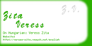 zita veress business card